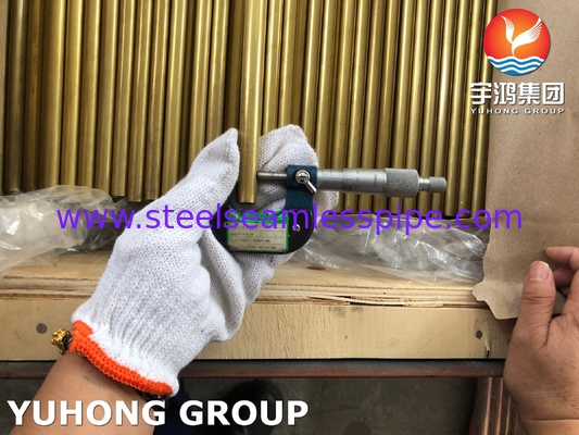 ASTM B111 C68700 / CuZn20Al2 أنبوب نحاس الألومنيوم السلس لمبادل الحرارة