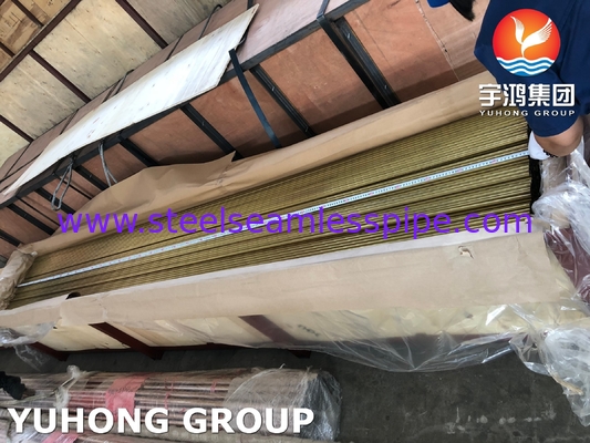 ASTM B111 C68700 / CuZn20Al2 أنبوب نحاس الألومنيوم السلس لمبادل الحرارة