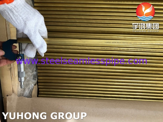 ASTM B111 C68700 / CuZn20Al2 أنبوب نحاس الألومنيوم السلس لمبادل الحرارة