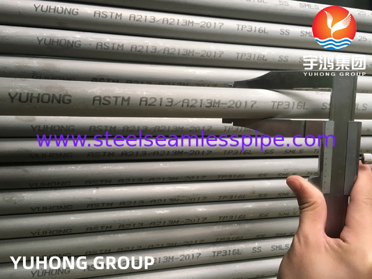 ASME SA213 TP316L أنبوب الفولاذ المقاوم للصدأ بلا خيوط BWG 20 0.89mm للبرودة الجافة