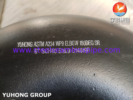 صلابة الصلب اللاصق ASTM A234 WP9 180 درجة SR الكوع B16.9