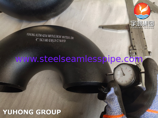صلابة الحزام ASTM A234 WPB فولاذ الكربون 90/180 درجة SR الكوع