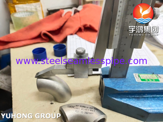 ASTM A403 WP310S-S الفولاذ المقاوم للصدأ 90 درجة نصف قطره الطويل الكوع