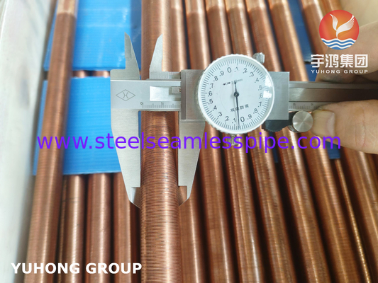 C12200 الأنابيب المتكاملة ذات الأطراف المنخفضة الألياف النحاسية الألياف النحاسية للتبخر