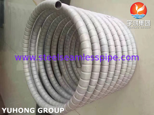 GOST9941 12X18H10T TP321 الأنبوب المموج من الفولاذ المقاوم للصدأ لبرودة الهواء