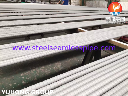 GOST9941 12X18H10T TP321 الأنبوب المموج من الفولاذ المقاوم للصدأ لبرودة الهواء