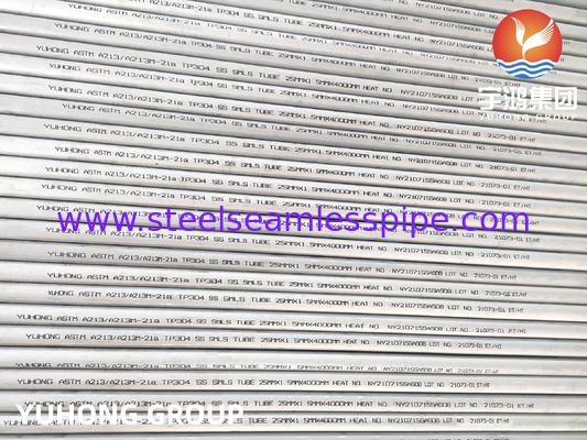 الصلب المقاوم للصدأ ASTM A213 TP304 أجهزة تبادل الحرارة والأنابيب