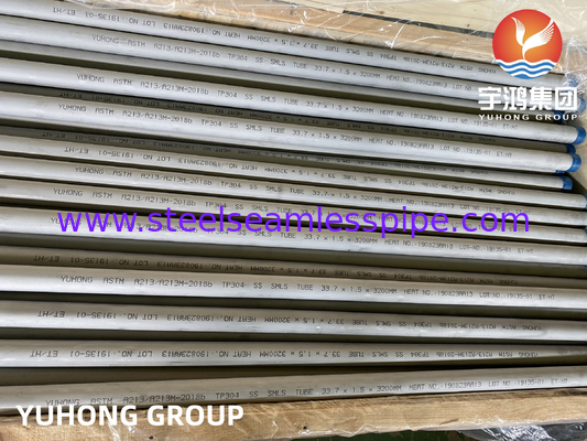 الصلب المقاوم للصدأ ASTM A213 TP304 أجهزة تبادل الحرارة والأنابيب