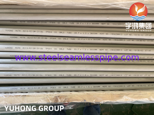 الصلب المقاوم للصدأ ASTM A213 TP304 أجهزة تبادل الحرارة والأنابيب