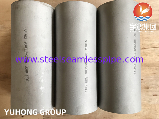 ASTM A790 S31803 F51 أنابيب بلا خيوط من الفولاذ المقاوم للصدأ مزدوجة للمعدات البتروكيماوية