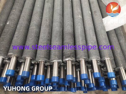 ASME SA249 TP304 AL الأنابيب المكشوفة ذات الأجنحة من النوع T لتبادل الحرارة في الفرن الجاف