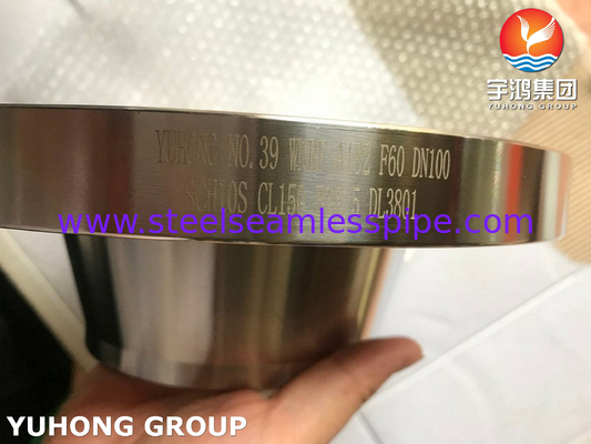 ASTM A182 F60 الفولاذ المزدوج المزدوج للشريحة الحلزونية الرقبة الرفيعة / WNRF