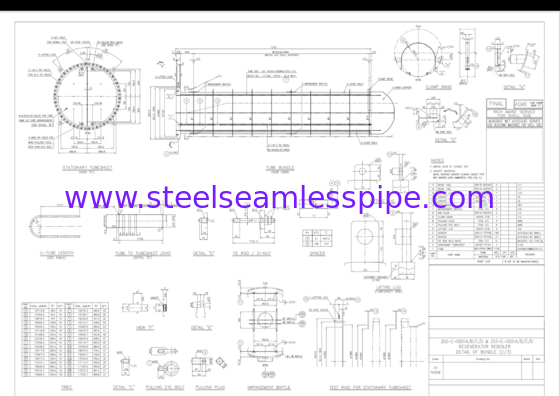 الصلب المقاوم للصدأ أنبوب U ثنائي بدون مسام SA213 TP316L حزمة الأنابيب للجهاز التجديدي Reboiler مصفاة النفط