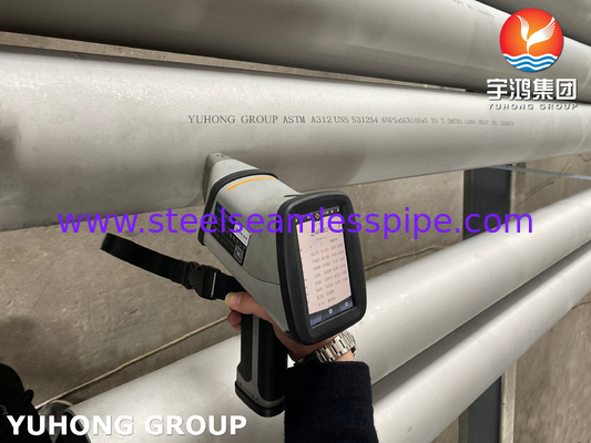 ASTM A312 UNS S31254 254SMO /1.4547 أنابيب بلا خيوط من الفولاذ المقاوم للصدأ