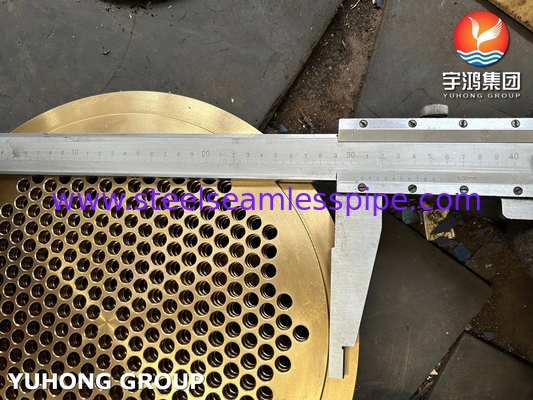 ASTM B171 C46400 أوراق الأنابيب الثابتة المكون الأساسي للمبادلات الحرارية