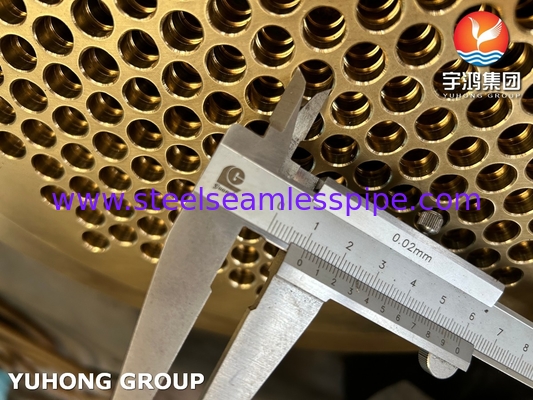 ASTM B171 C46400 أوراق الأنابيب الثابتة المكون الأساسي للمبادلات الحرارية
