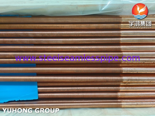 ASTM B111 UNS C12200 أنبوب نحاس غير سلس مبادل حرارة أنبوب ذو ذيل منخفض