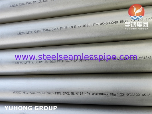 ASTM A312 TP321 / S32100 أنابيب بلا مسام NACE MR0175 / ISO 15156 المعتمدة