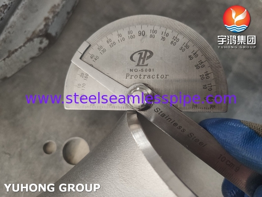 ASTM A403 WP304H أنابيب الصلب المقاوم للصدأ مقبلة 90 درجة SR الكوع