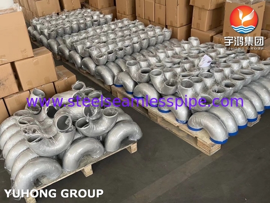 فولاذ من الفولاذ المقاوم للصدأ / المزدوج Buttweld تثبيت 180 درجة العودة الكوع ASME B16.9
