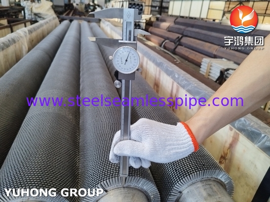 ASTM A312 TP304H الصلب المقاوم للصدأ HFW أنبوب ذو أجنحة متسلسل أنبوب ذو أجنحة متسلسل