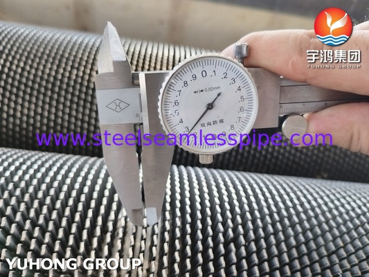 ASTM A312 TP304H الصلب المقاوم للصدأ HFW أنبوب ذو أجنحة متسلسل أنبوب ذو أجنحة متسلسل