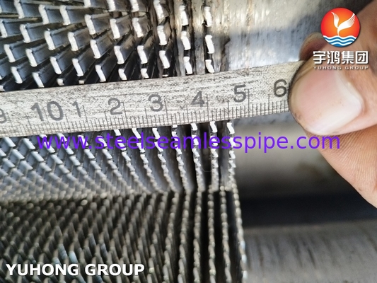 ASTM A312 TP304H الصلب المقاوم للصدأ HFW أنبوب ذو أجنحة متسلسل أنبوب ذو أجنحة متسلسل