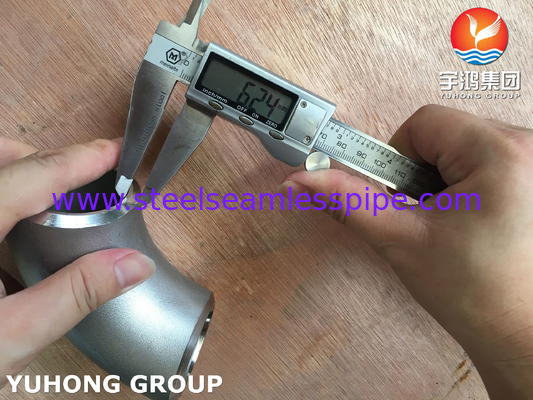 ASME SB366 WP904L-S الصلب المقاوم للصدأ 90 ° LR المرفق BW الإضافات ASME B16.9