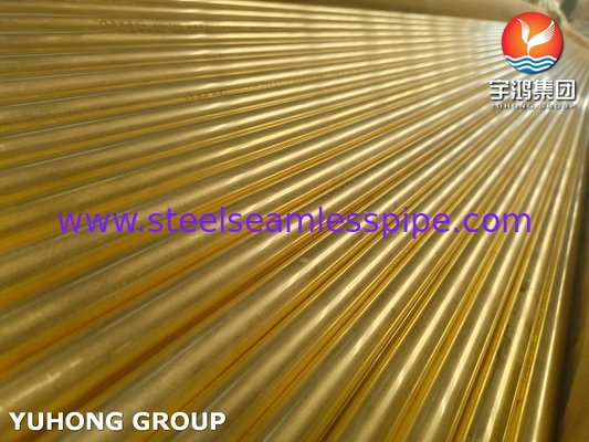ASTM B111 C44300 O61 أنبوب النحاس الأميرالية أنبوب مبادل الحرارة النحاسي السلس