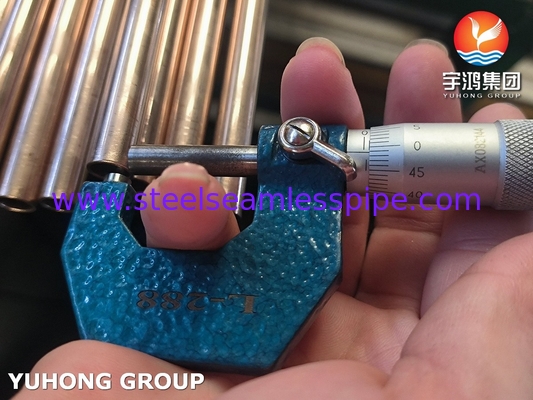 ASTM B111 C70600 أنبوب نيكل نحاس O61 نيكل سبيكة الماء البحري تبرد أنبوب