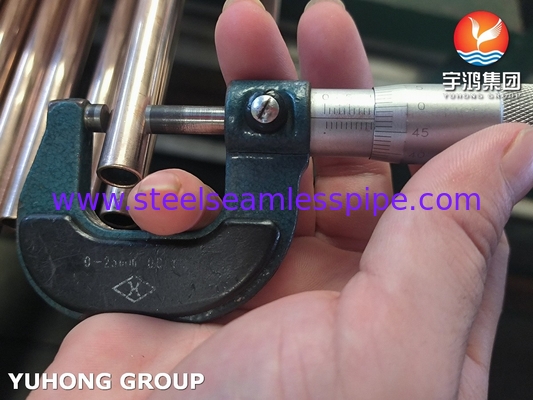 ASTM B111 C70600 أنبوب نيكل نحاس O61 نيكل سبيكة الماء البحري تبرد أنبوب