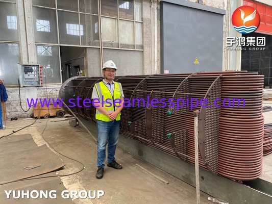 أنابيب المبادل الحراري D-E1 A ASME SA213 T11 U Tube مع ASME SA-516 GR.70 (N, FGP) أوراق الأنابيب ASME U STAMP