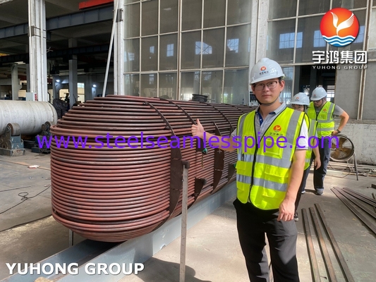 أنابيب المبادل الحراري D-E1 A ASME SA213 T11 U Tube مع ASME SA-516 GR.70 (N, FGP) أوراق الأنابيب ASME U STAMP