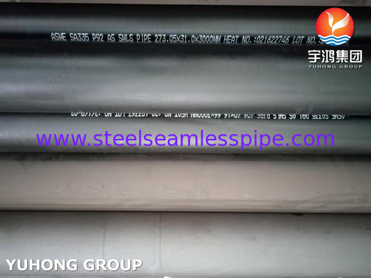 ASTM A335 / ASME SA335 P92 أنبوب بلا خيوط من الفولاذ اللاصق أنبوب الغلاية عالي الضغط