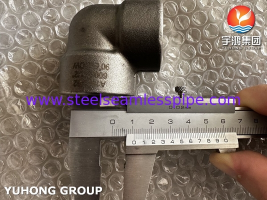 ASTM A182 F92 الفولاذ السبائك 90 درجة الكوع 6000# أدوات أنابيب عالية الضغط