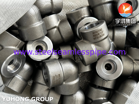 ASTM A182 F92 الفولاذ السبائك 90 درجة الكوع 6000# أدوات أنابيب عالية الضغط