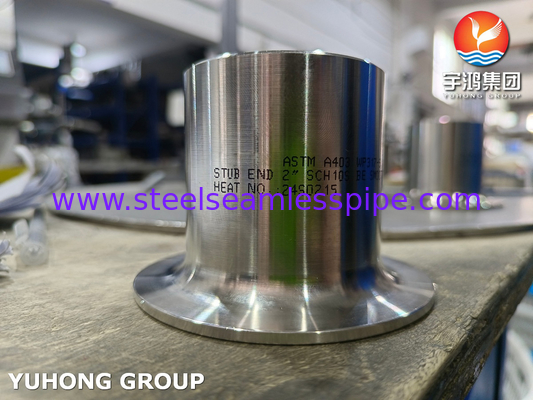 ASTM A403 WP317 فولاذ المقاوم للصدأ نهاية الدبابيس B16.9 Buttweld Lap Joint Stub End