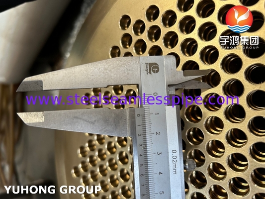 ASTM B171 C46400 أوراق أنابيب النحاس البحرية للمبادل الحراري والغلّان
