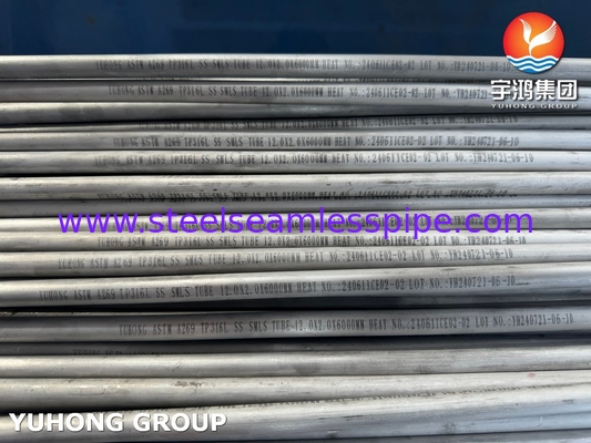 ASTM A269 TP316L أنابيب خالية من الفولاذ المقاوم للصدأ