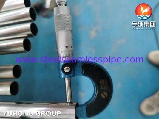 ASTM A249 TP304 BA الأنبوب المطاوئ من الفولاذ المقاوم للصدأ ، الغلاية وأنبوب المبادل الحراري
