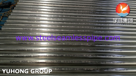 ASTM A249 TP304 BA الأنبوب المطاوئ من الفولاذ المقاوم للصدأ ، الغلاية وأنبوب المبادل الحراري