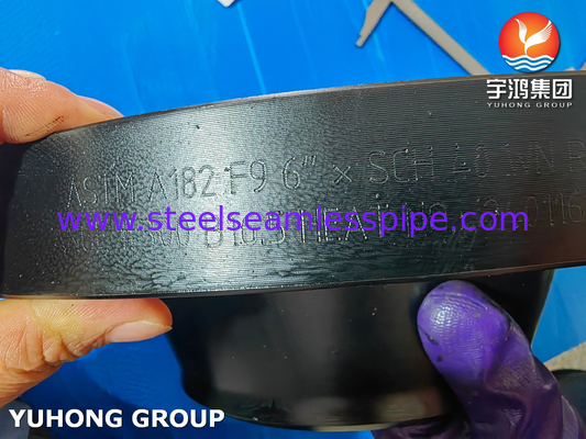 ASTM A182 Gr F9 سبيكة الفولاذ اللاصق الحديدية طوق الرقبة ASME B16.5 طوق WNRF المجوهر