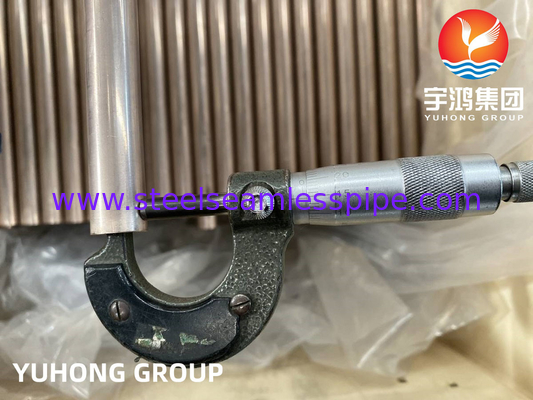 أنبوب غير سلس من سبيكة النحاس ASTM B111 C68700 C70600 C44300 C1200 لنظام تسخين المبادل الحراري المكثف