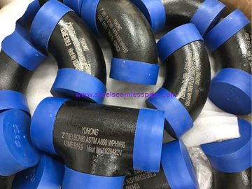 ASTM A860 WPHY60 / 42/52/65/70/80 مخفض السرعة TEE ، ELBOW 2 &quot;SCH80 BW ASME B16.9 طلاء السطح أو اللون الأسود