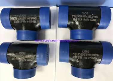 ASTM A860 WPHY60 / 42/52/65/70/80 مخفض السرعة TEE ، ELBOW 2 &quot;SCH80 BW ASME B16.9 طلاء السطح أو اللون الأسود