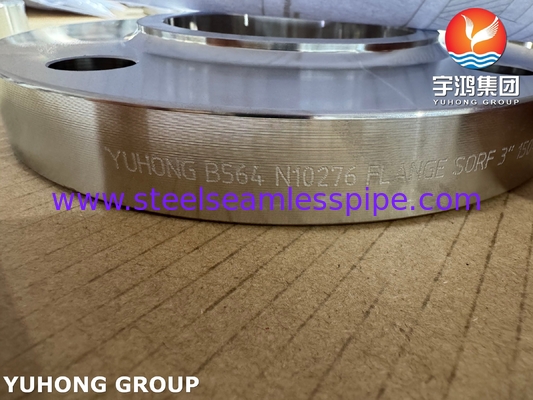 ASTM B564 UNS N10276 سبيكة النيكل الزلقة على الجهاز / Hastelloy C276 SORF Flange