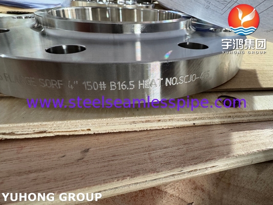 ASTM B564 UNS N10276 سبيكة النيكل الزلقة على الجهاز / Hastelloy C276 SORF Flange