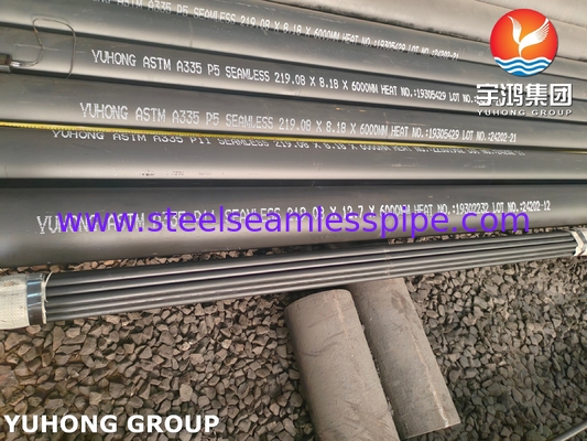ASTM A335 الدرجة P9 P11 P22 P91 أنابيب بلا خيوط من الفولاذ اللاصق لتطبيق درجات الحرارة والضغط العالية