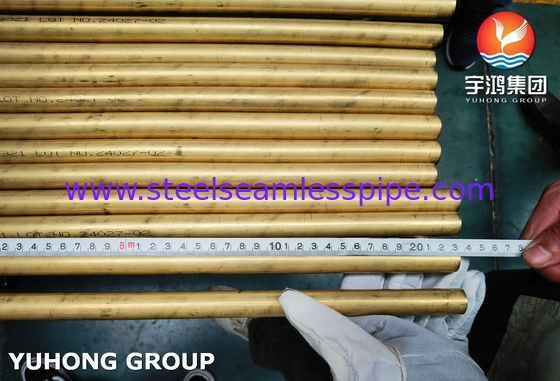 C68700 أنبوب غير منسوج من سبيكة النحاس ASTM B111 للمبادلات الحرارية SGS المعتمدة