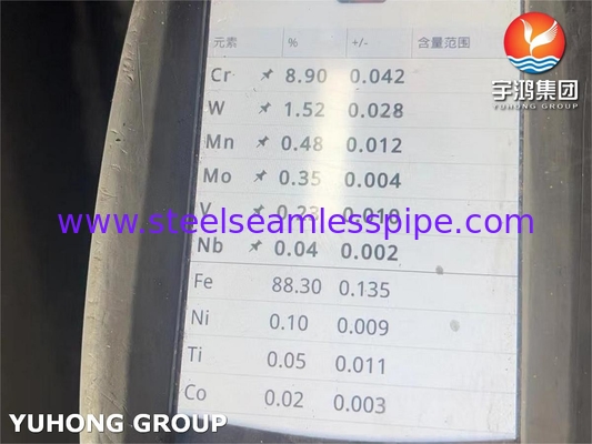 P91 أنابيب بلا خيوط من الفولاذ اللاصق ASTM A335 لدرجة حرارة العمود